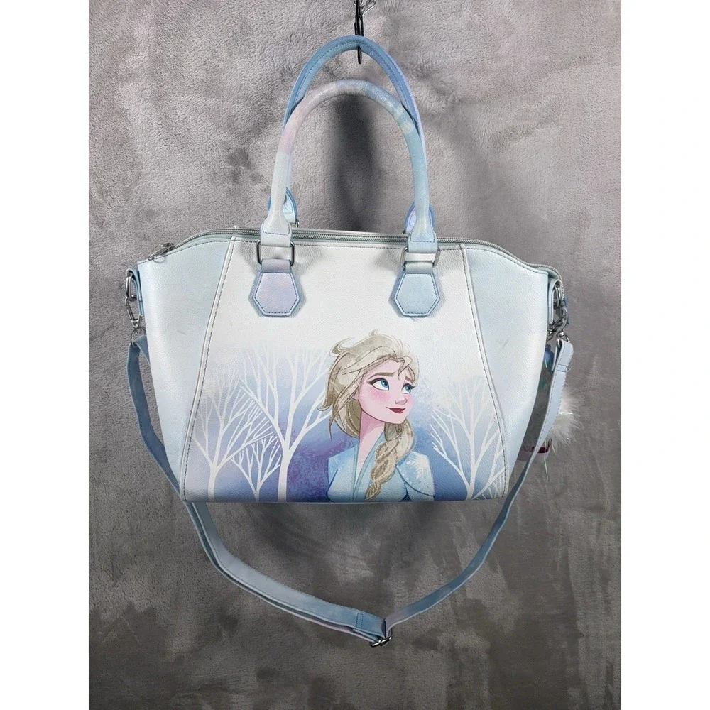 Loungefly Disney Frozen 2 Elsa Satchel Bag Crossbody Blue Winter Snow Queen